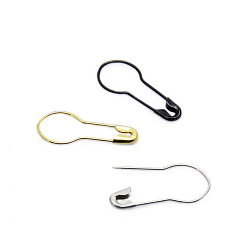 

2cm Black Silvery Gold Commodity Copper Safty Pin Pin Label Tag Sign Holder Metal Safety Pins Brooch Rust Proof Buckle