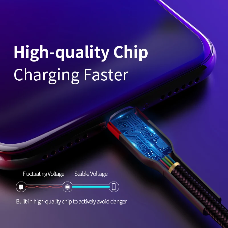 Usb кабель ROMOSS для iPhone 11 Pro Max XS XR X 8 7 6 Plus 6S iPad 2.4A кабели быстрой зарядки данных usb