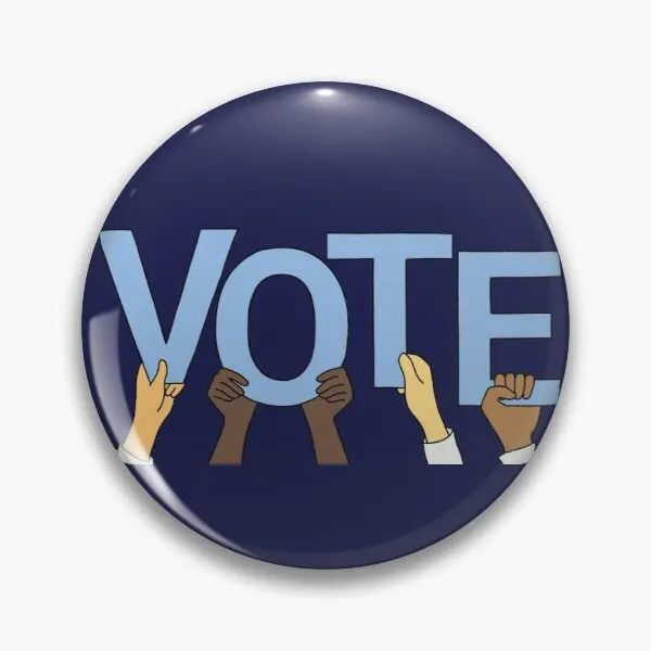 

Vote Blue Soft Button Pin Jewelry Creative Collar Brooch Fashion Hat Cute Badge Cartoon Decor Gift Women Clothes Lover Metal