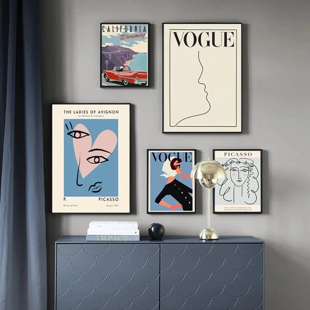 

Vogue Обложка журнала Матисс абстрактная настенная Картина на холсте модный постер и печать настенные картины для гостиной домашний декор