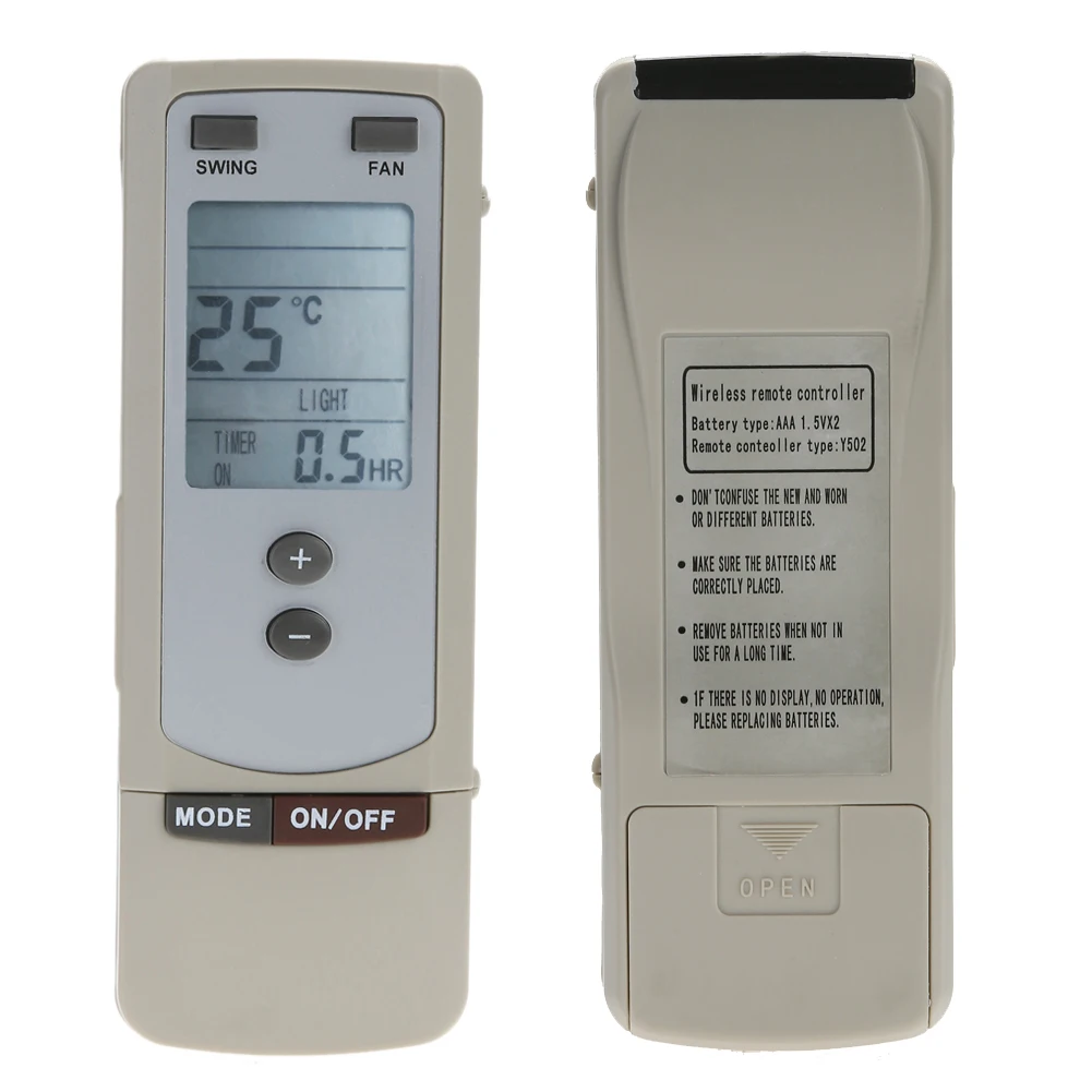 ABS Material Brand New Silver White A/C Air Conditioner Conditioning Remote Control for GREE y512 y502 160*60*15mm | Электроника