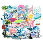 50 шт. пейзаж наклейка летнее солнце граффити игрушка морская волна пляж наклейки для детей на чемодан гитара ноутбук