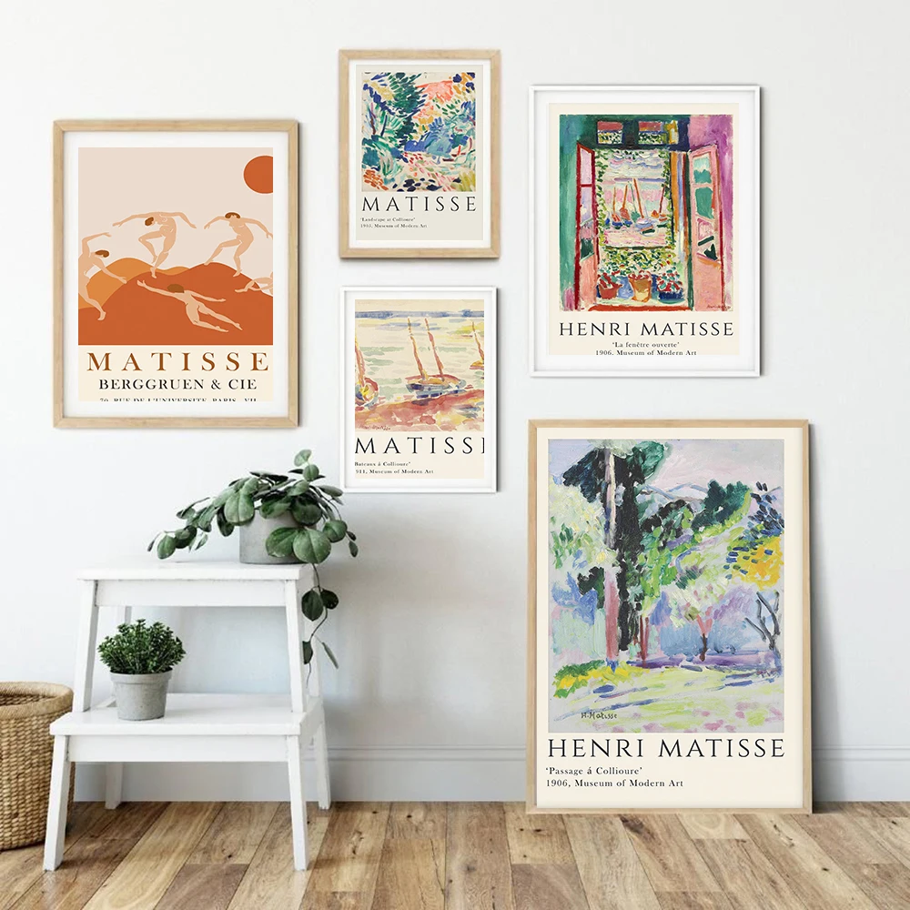 

Henri Matisse Retro Posters And Prints Abstract Landscape Wall Art Vintage For Living Room Home Decor Canvas Painting Pictures