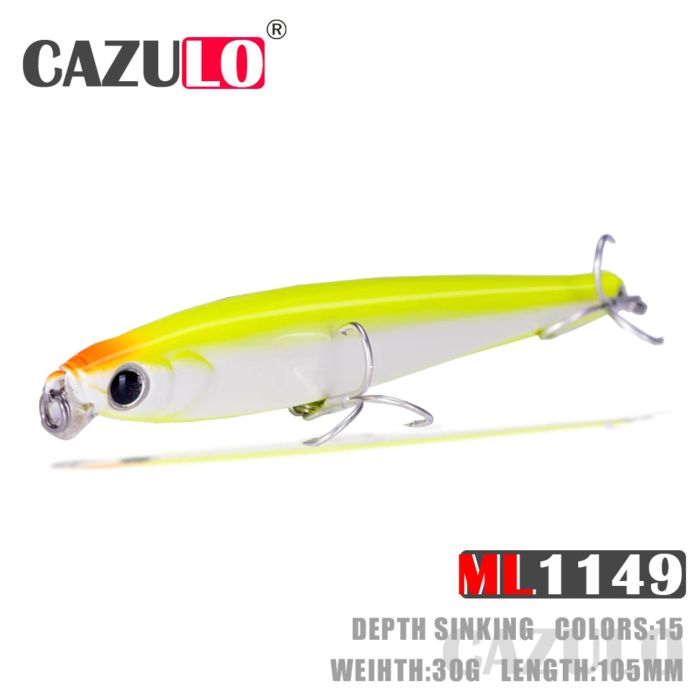 

2021 Pencil Fishing Accessories Lure Sinking 30g 105mm Seabass Bait De Pesca Accesorios Mar Isca Artificial Equipment Leurre Dur