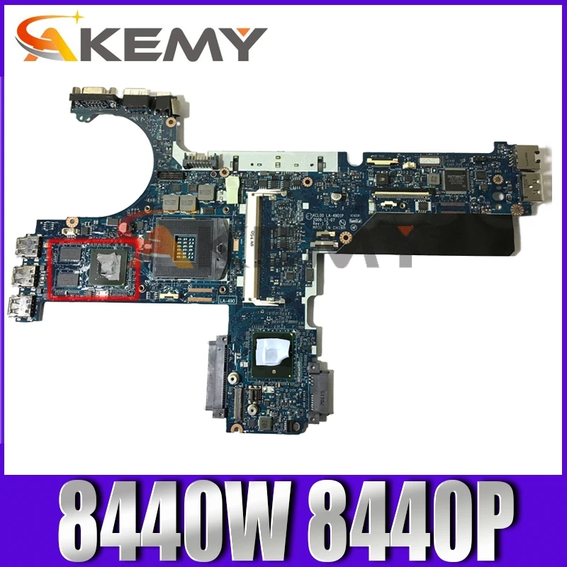 

AKemy материнская плата для ноутбука HP Elitebook 8440 Вт 8440P материнская плата 594026-001 аккумулятор большой емкости KCL00 LA-4901P N10M-NS-S-B1 QM57 DDR3