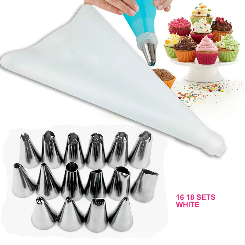 Силиконовый кондитерский мешок 18 шт./компл. наконечники для кухонной