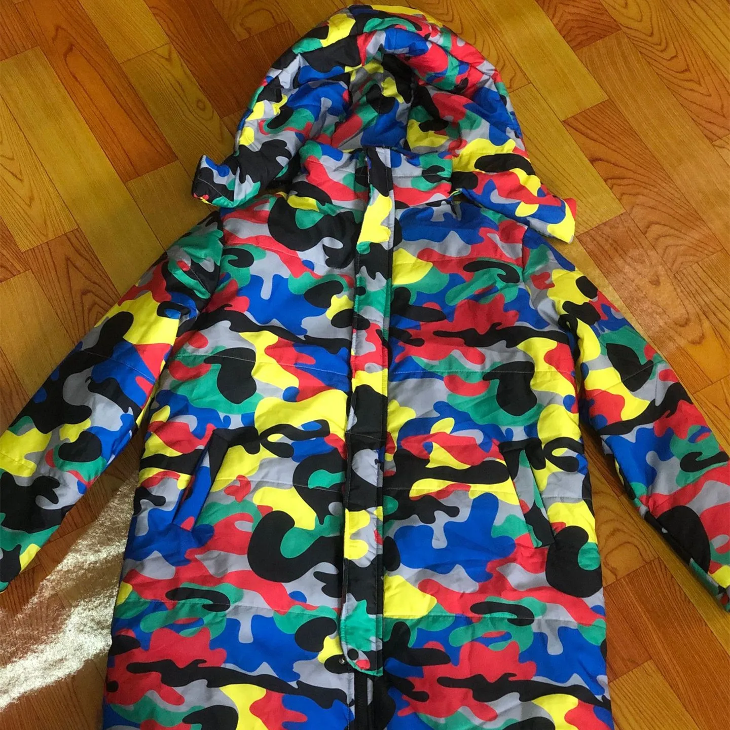 

2020 Winter Parkas Camouflage Print Coat Women Mens Fashion Long Bread Jackets Thick Warm Down Parka Unisex Casual Clothing