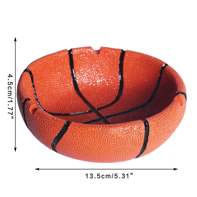 

50LB Creative Decorative Basketball Ashtray Resin Portable Decorative Tray Holder