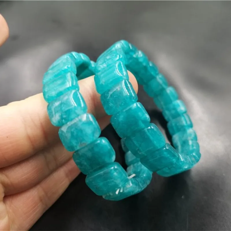 

Natural Blue Hand Carved Jade Bracelet Fashion Boutique Jewelry Men's and Women's Blue Bracelet