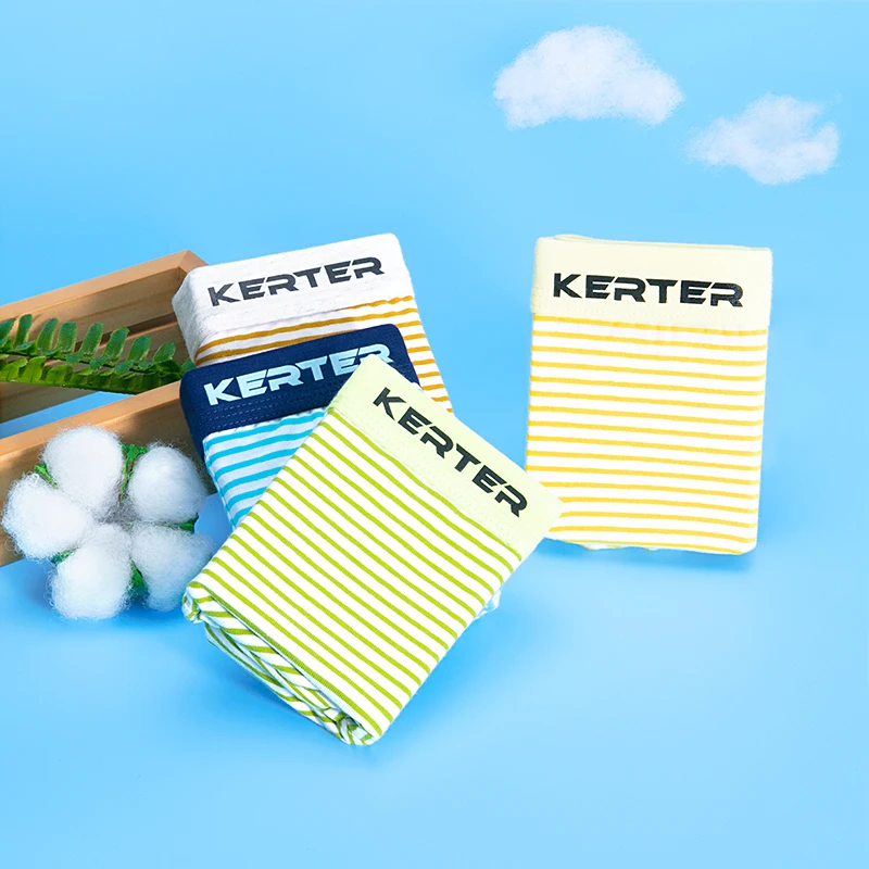 4 шт./упак. трусы боксеры детское нижнее белье для мальчиков в полоску Детские