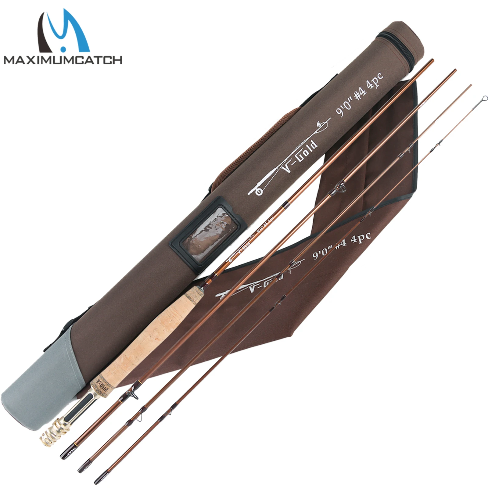 Maximumcatch V GOLD удочка для ловли нахлыстом с кольцом Pacbay Minima 40T SK Carbon 9FT 4 8WT