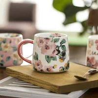 flower ceramic mug with handle coffee cup breakfast lovers milk cu tazas tazas de caf%c3%a9 %eb%a8%b8%ea%b7%b8%ec%bb%b5 %d0%ba%d1%80%d1%83%d0%b6%d0%ba%d0%b0 %d0%b4%d0%bb%d1%8f %d1%87%d0%b0%d1%8f copos gift for girl
