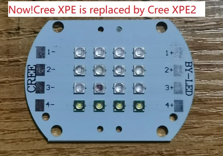 4 канальный 16 светодиодов Cree XPE XP E + Epileds светодиодная лампа сделай сам 6000 нм 10000 K