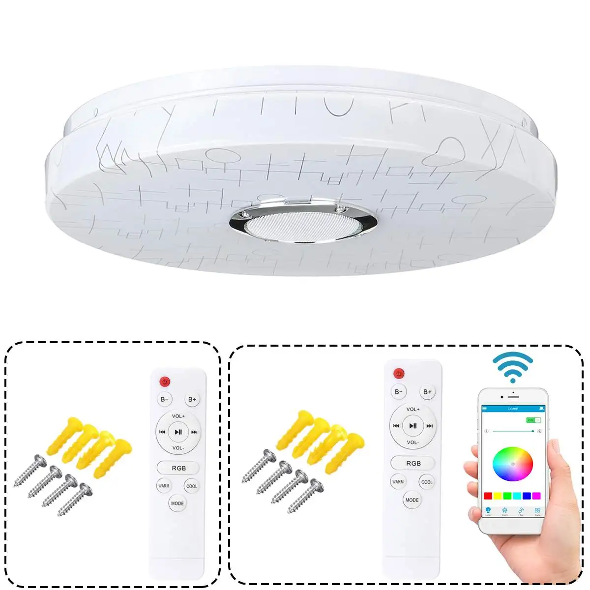 Современный RGB светодиодный потолочный светильник с Wi Fi 200 Вт освещение для дома