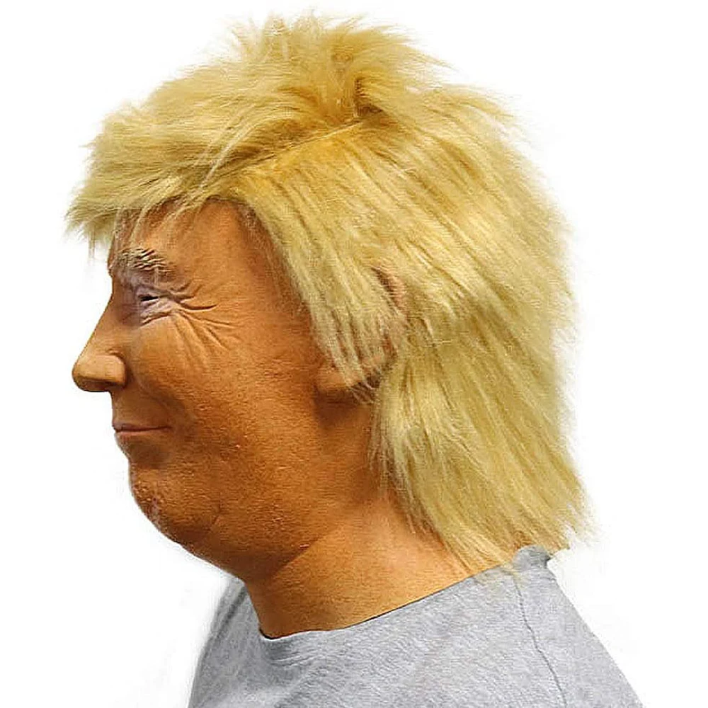 Дональда Трампа латексная маска Хэллоуин Пасхальный костюм вечерние Косплэй