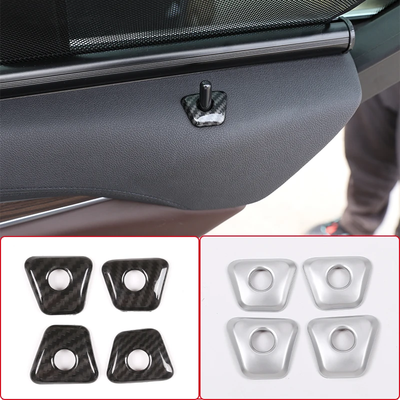 

2Pcs Car Door Pin Lock Cover Stickers Case Decor For BMW 5 Series G30 2017 2018 2019 2020 2021 ABS Auto Interior Accessories
