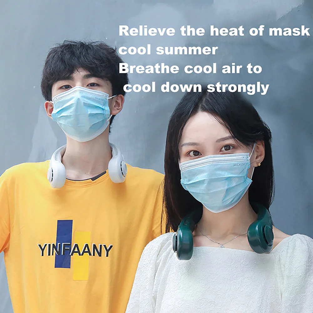 

Bladeless Hanging Neck Fan Portable Sport Fan Wearable Personal Fan 4000mAh Rechargeable Cooling USB Powered Fan with 3 Speed