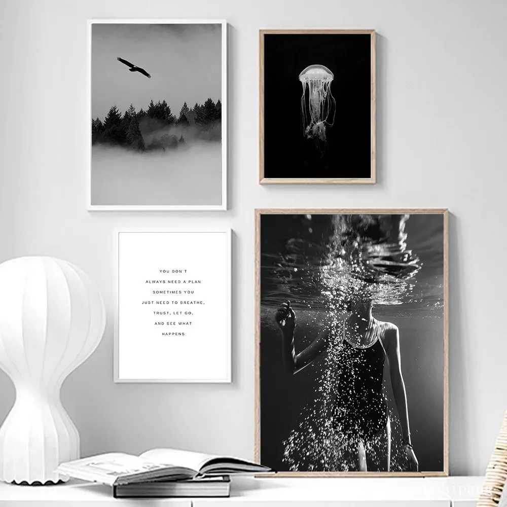 Пейзаж украшение стен плакаты и принты черно белые пейзажи природа Медузы