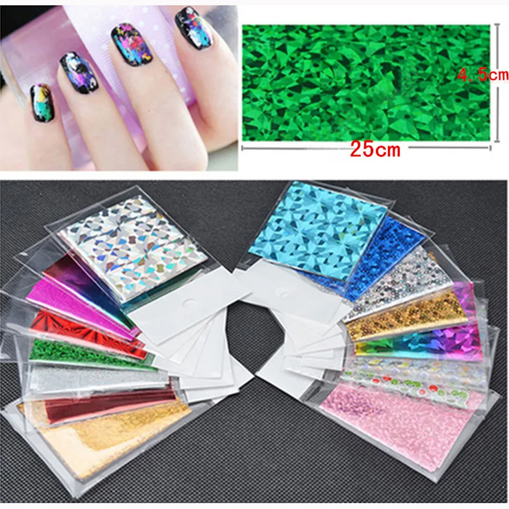 Лучшее предложение 50 шт. наклейки для ногтей s Foils Finger DIY маникюр Дизайн Наклейка