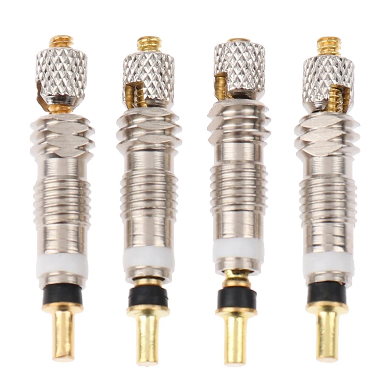 

Practical 4pcs Silver Detachable Valve Core Replacement for Bicycle Road Bike Valve and Removal Tools New