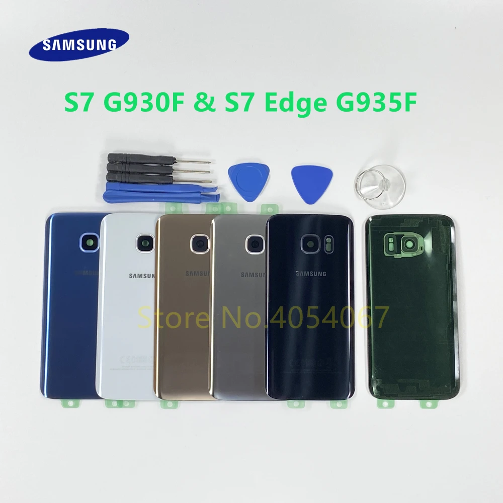Задняя панель батарейного отсека стеклянная задняя крышка корпуса для Samsung Galaxy S7