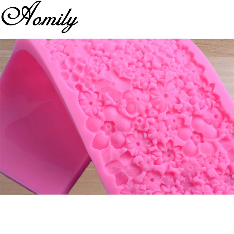 

Aomily Silicone Mold Fondant Cake Molds Cake Border Decorating Tools Chocolate Molds Moldes Para Reposteria Baking Accessories