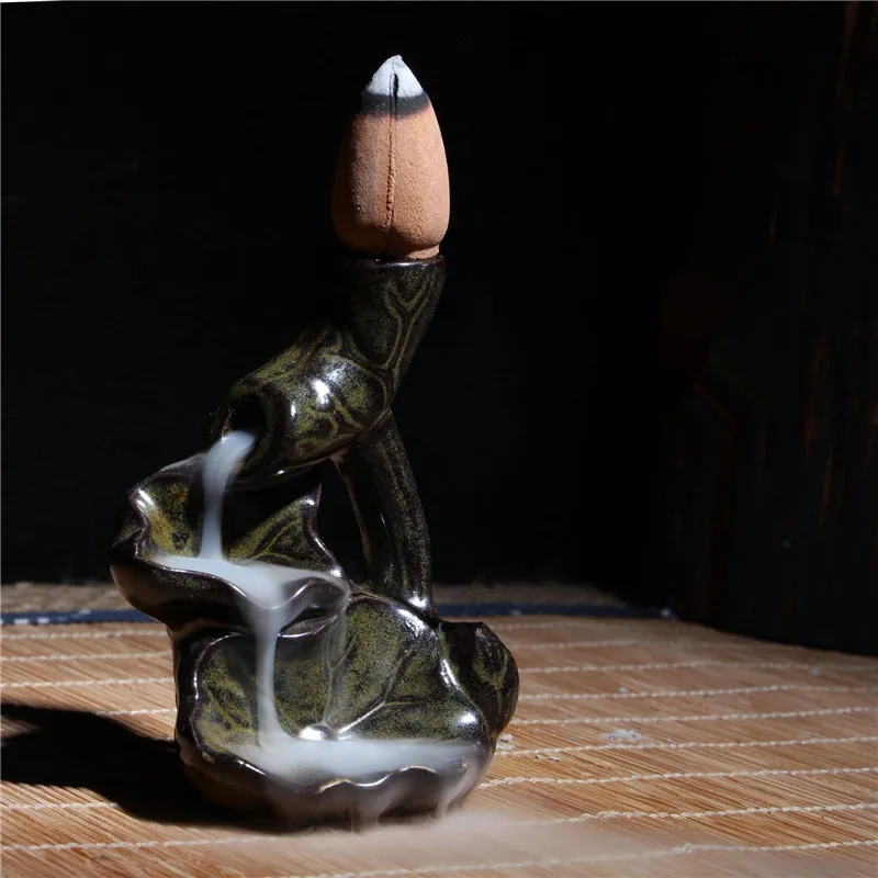 

Mini Style Creative Ceramic Incense Holder Portable Backflow Censer Aromatherpy Fragrance Incenser Burner