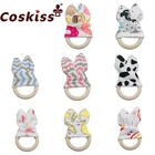 2 шт., деревянное кольцо-прорезыватель для зубов, 68 мм