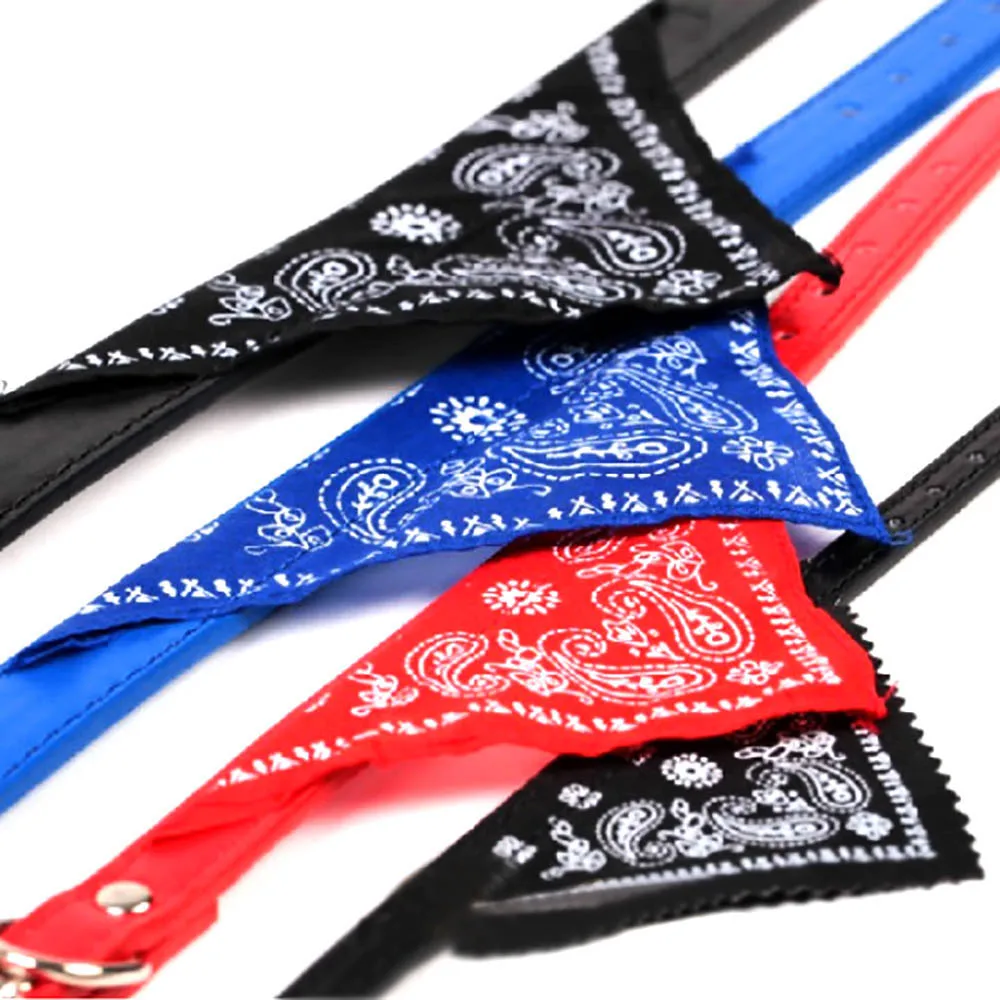 Шарф для домашних животных милый ошейник Регулируемый собаки синий