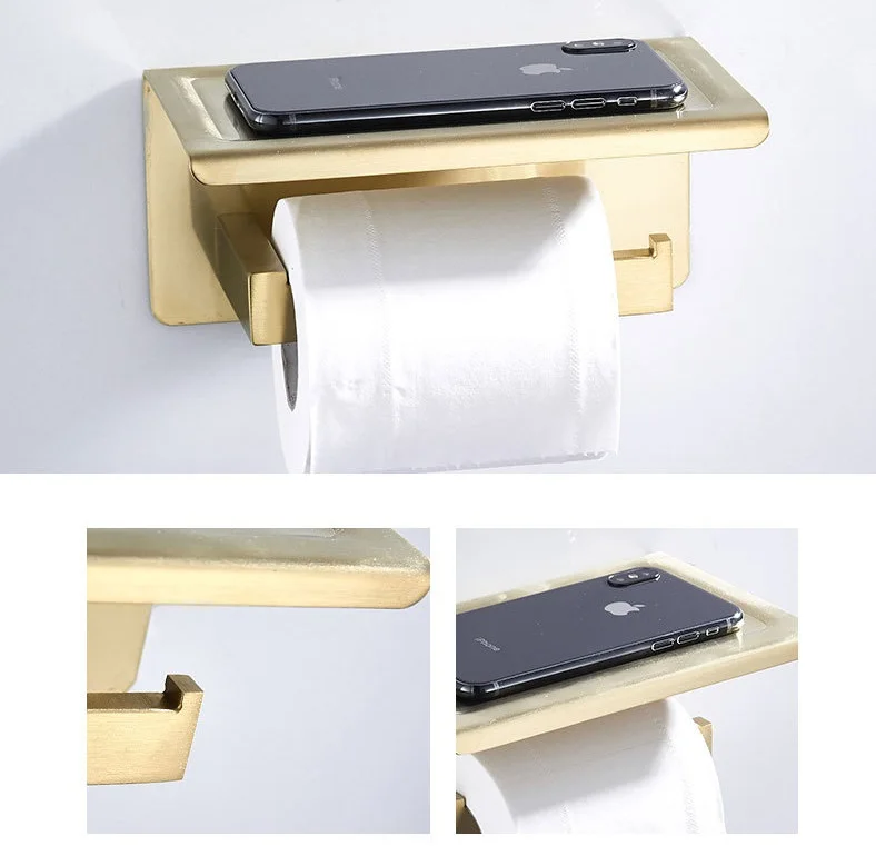 Золотые аксессуары для ванной комнаты держатель туалетной бумаги из нержавеющей
