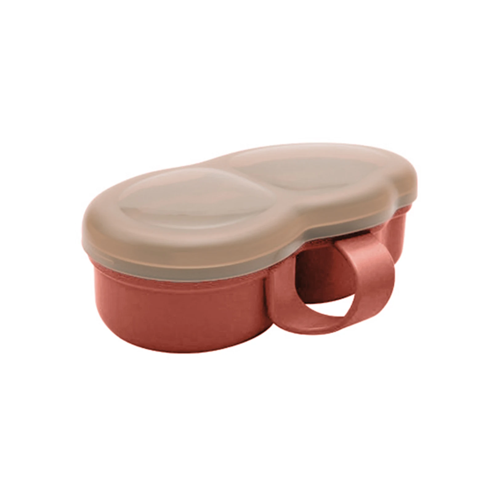 

Tableware Non Slip Easy Clean 2 Compartments Baby Bowl Dish Food Feeding Container Eating Dinner Kids With Spoon Lid Learning
