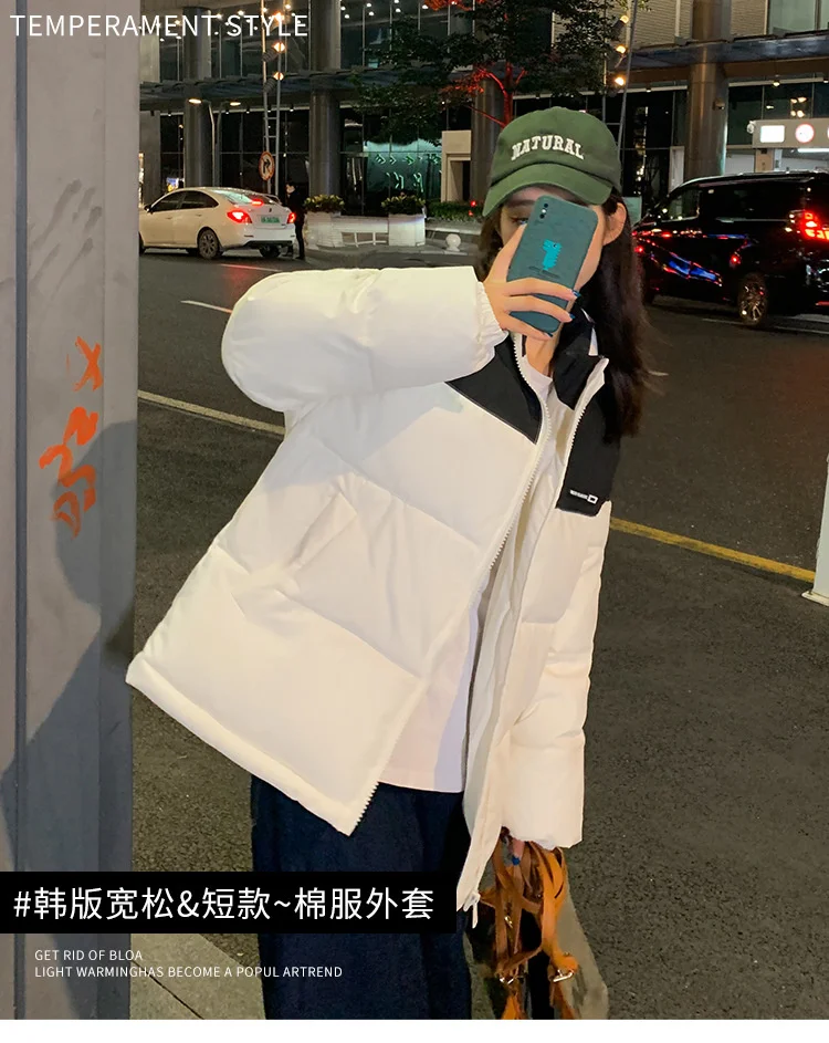 

2021 new design sense short small Korean gentle Cotton padded clothes coat women autumn and winter parkas
