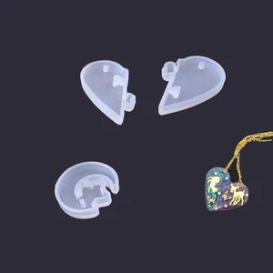 УФ-смола Звезда Луна Любовь влюбленных силиконовая форма-сердце для изготовления ювелирных изделий инструмент из смолы УФ-отверждаемая эпоксидная смола формы декоративные поделки