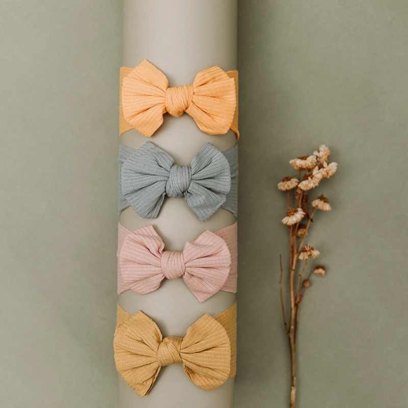 

8 Style Baby Hair Band Set For Girls Bow Elastic Headbands Twisted Cable Design Turban Kids Headware Baby Hair Accessories