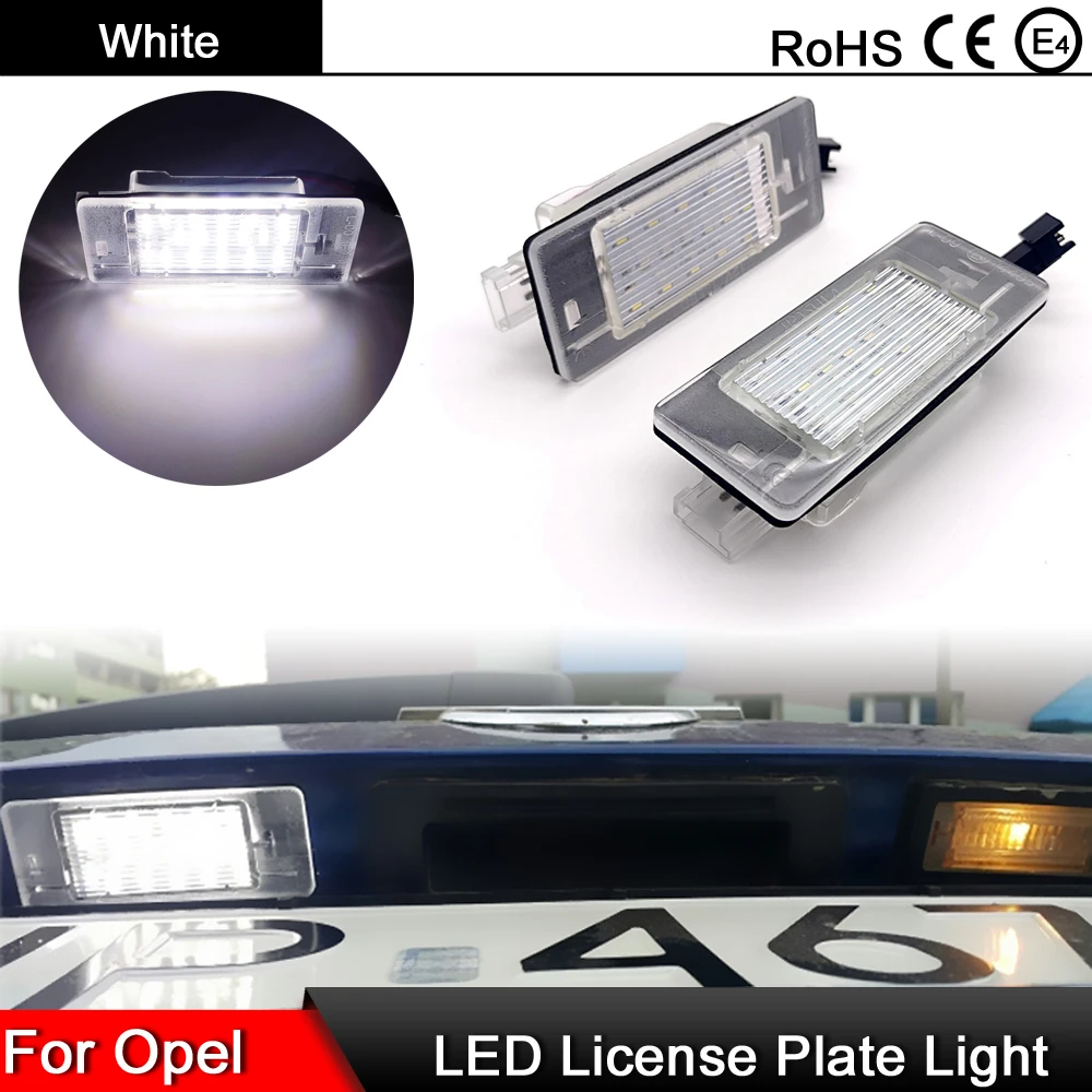 

2 шт. Ошибок Белый светодиодный номерной знак светильник номерной знак лампа для Opel Vectra C универсал 2002-2008
