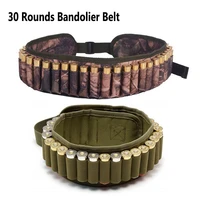tactical 25 rounds bandolier 12 gauge ammo holder belt airsoft military rifle shotgun cartridges pouch waist belt holster