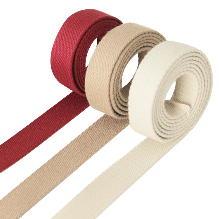 

HQ 38mm 10Y pure ribbon thread cotton canvas plain polyester ruban lint woven cotton fabric bag cloth solid color clothing shoes