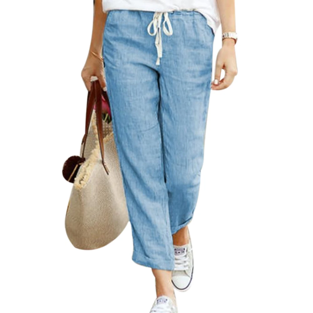 CALOFE 2020 осенние женские шаровары Повседневные брюки свободные хлопковые льняные