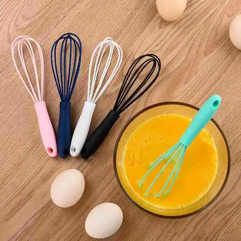 

Multifunctional Rotary Manual Egg Beater Mixer Mini Plastic Kitchen Egg Whisk Bake Tool Egg Agitator Silicone Eco-Friendly
