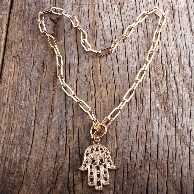 Модное ожерелье чокер RH массивное в стиле хип хоп массивная цепь золотого цвета