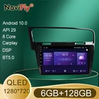 Новый 6 ГБ + 128 ГБ Восьмиядерный QLED 1280*720 Android 10 автомобильный Радио навигатор GPS плеер для Volkswagen Golf 7 2012 - 2020 No 2 Din DVD