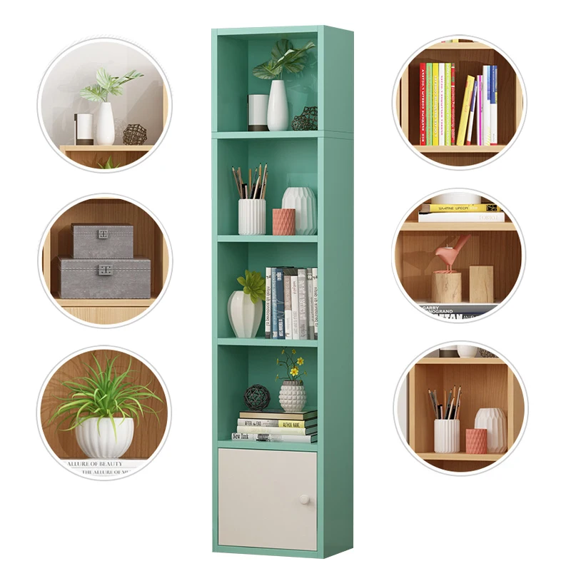 Безопасный для окружающей среды книжный шкаф простой напольный креативный дома