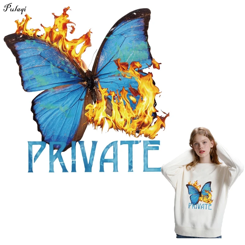 Пламенная бабочка пластырь на одежде Мультяшные животные утюжок Пластыри для