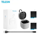 Комплект зарядного устройства TELESIN для Gopro Hero 8, черная аккумуляторная Зарядка для камеры Go pro Hero 8, hero 7, 6, 5