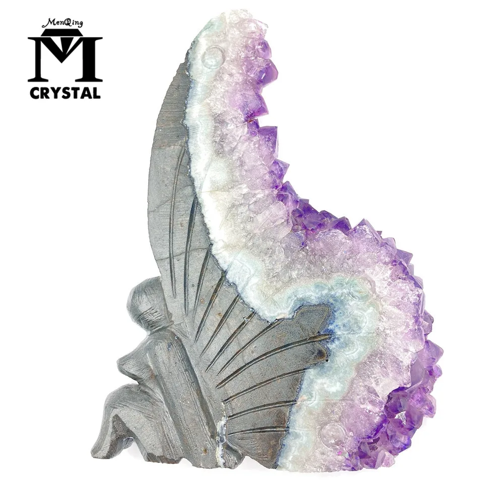 

Природные искусственные Аметистовые статуи и скульптуры в виде бабочки, кварцевый пурпурный кристалл, кластеры, лечебные камни, образец, до...