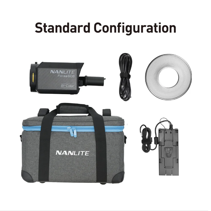 Nanguang Nanlite Forza 60B 60w LED Light Bi-color 2700K-6500K Video Professional Studio Strobe Flash Lamp lighting | Электроника