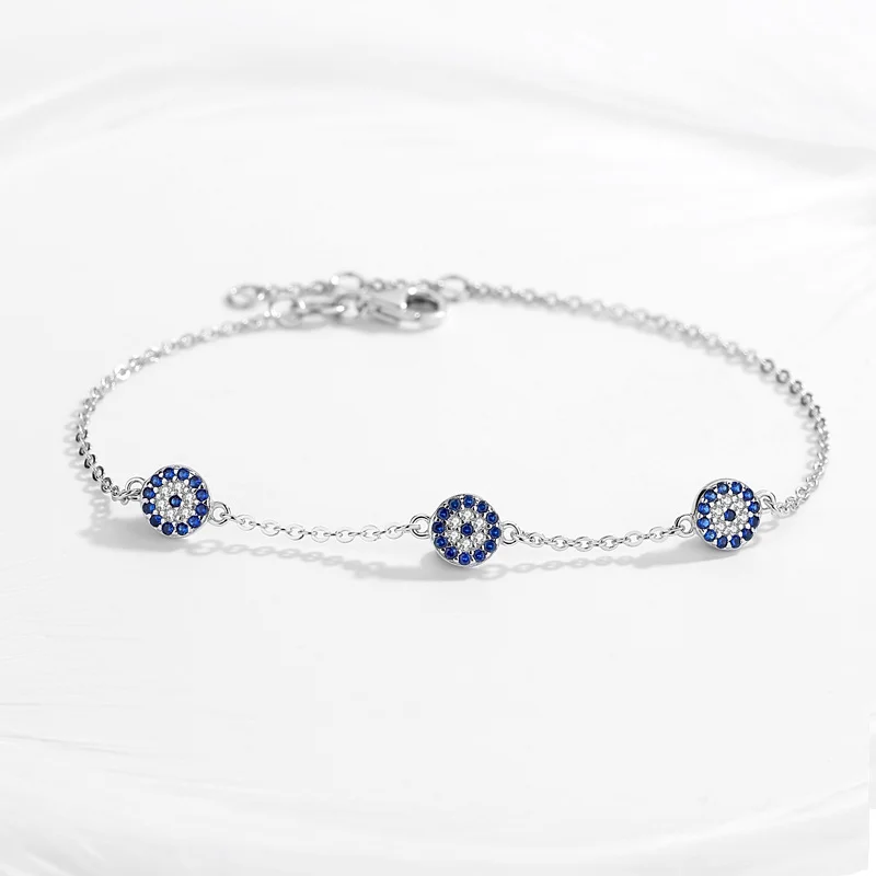 KLTB064 TONGZHE, Модный женский браслет, 925 пробы, серебряный, Хамса от дурного глаза, браслет, Турецкая бижутерия, браслеты для женщин, браслеты - Окраска металла: KLTB064
