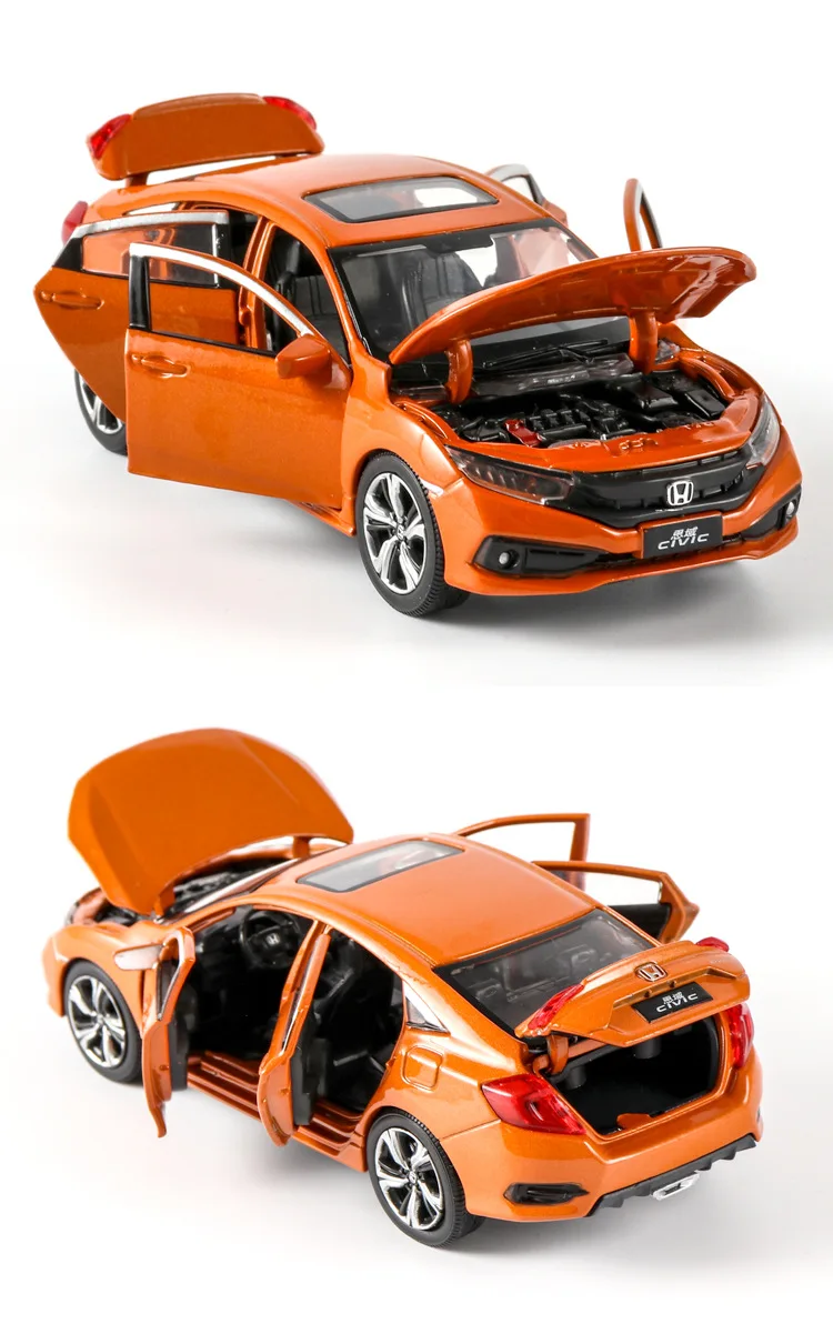 1/32 Новинка Honda Civic игрушечные машины сплав литья под давлением металлический Литье Свет Звук автомобиль игрушки для детей мальчиков Игрушки