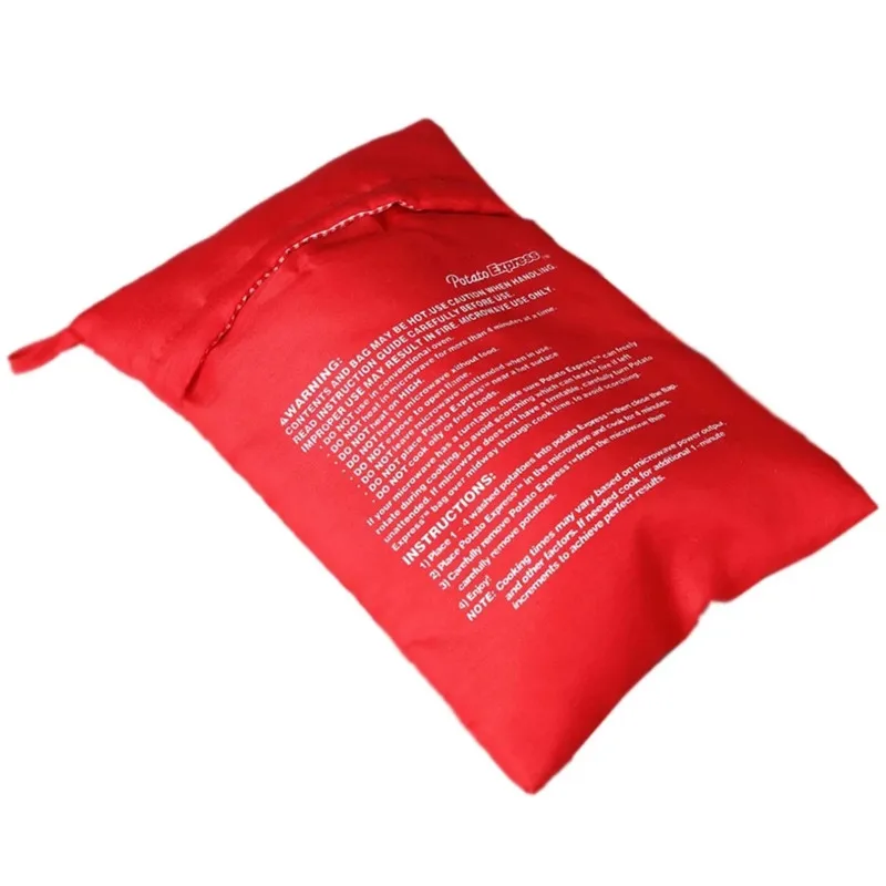 

1 Pcs Red Washable Cooker Bag Baked Potato for Kitchen Microwave Cooking Potato Quick Fast Kitchen Gadget Kitchen Accessories