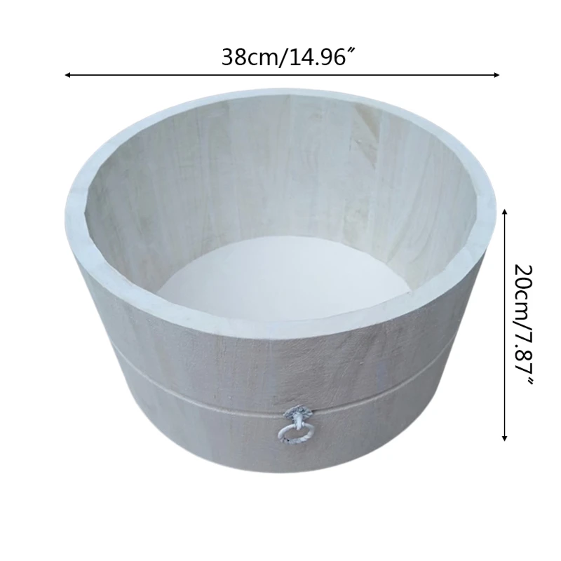 

2021 New Baby Photography Props Wooden Basin Newborn Infants Pose Auxiliary Round Basket